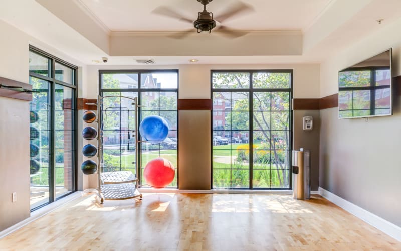 Fitness center at Bradlee Danvers in Danvers, Massachusetts