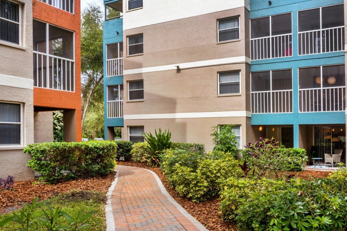 Walking path at On50 in Tampa, Florida