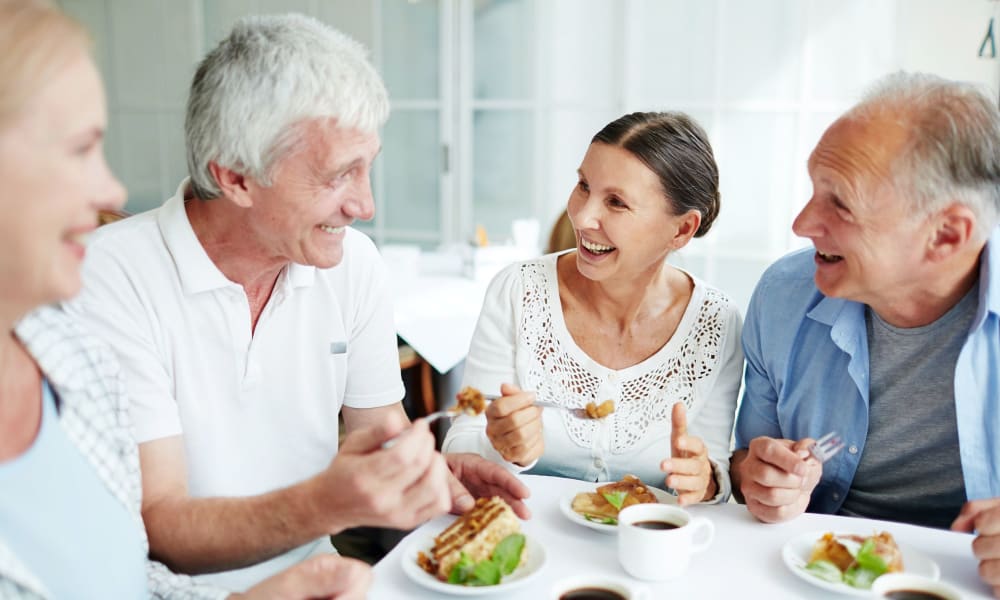 Group of residents having lunch at Randall Residence of Fremont in Fremont, Ohio