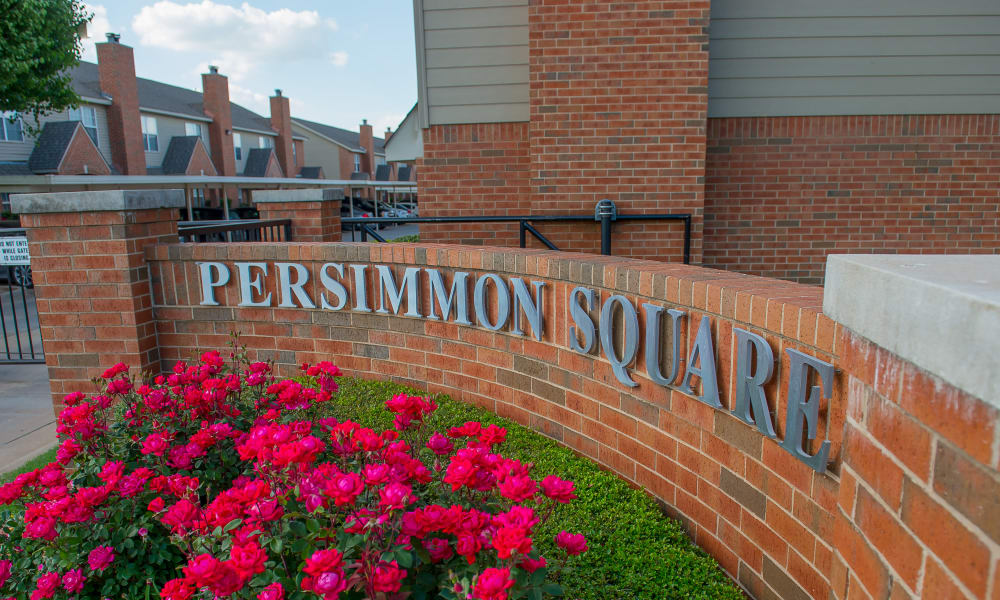 Sign at Persimmon Square Apartments in Oklahoma City, Oklahoma