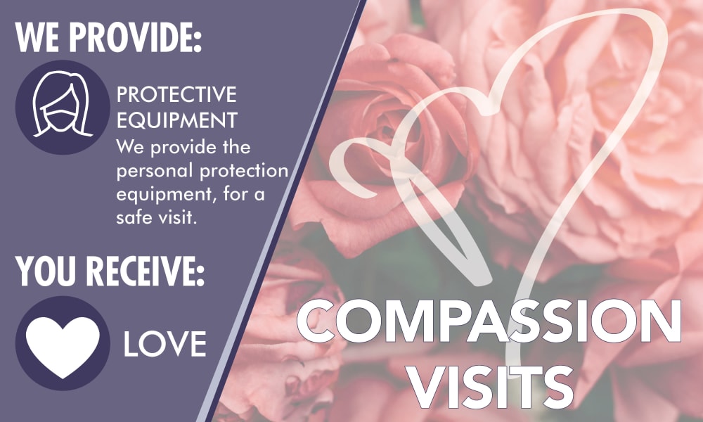 Compassion visits graphic for Mansion at Waterford Assisted Living in Oklahoma City, Oklahoma