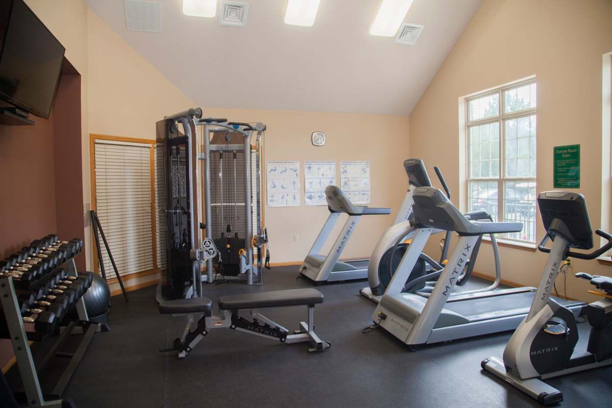 Community kitchen for residents at Deer Creek in Middleton, Wisconsin