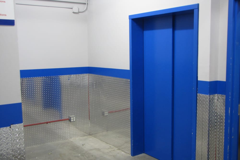 The elevator at Trojan Storage of Oxnard in Oxnard, California