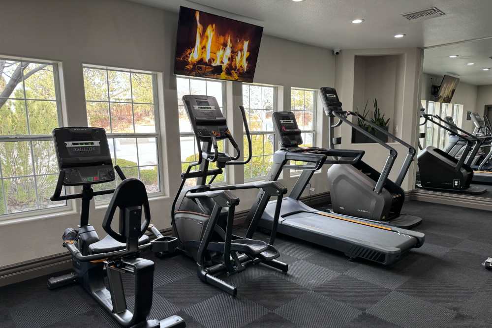 Cardio machines in fitness room at Canyon Vista in Sparks, Nevada