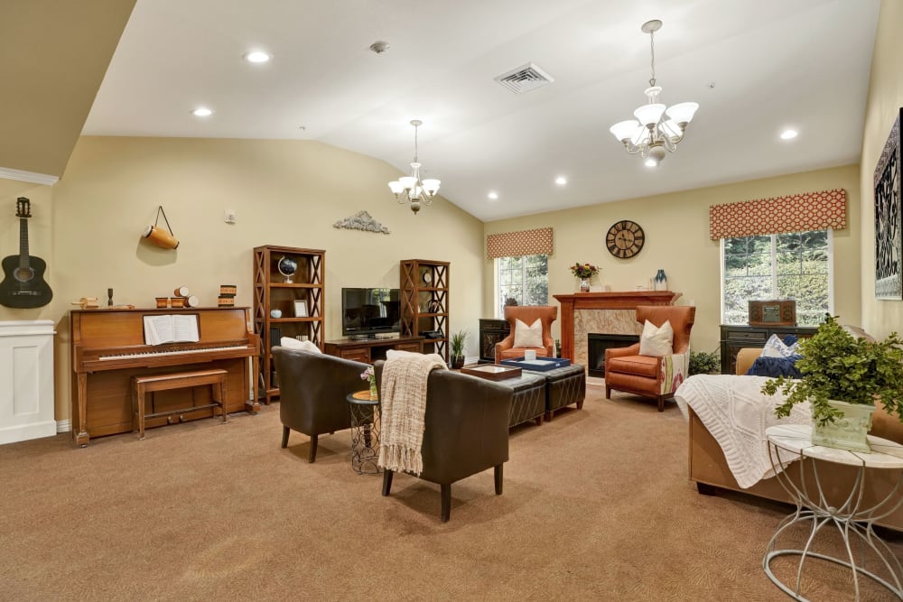 Community activity room at The Commons at Elk Grove in Elk Grove, California