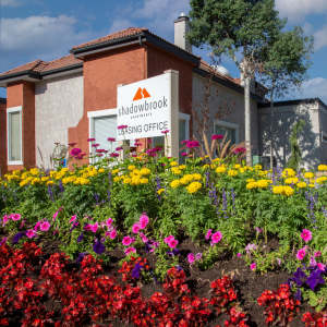 Front monument sign at Shadowbrook Apartments in West Valley City, Utah 