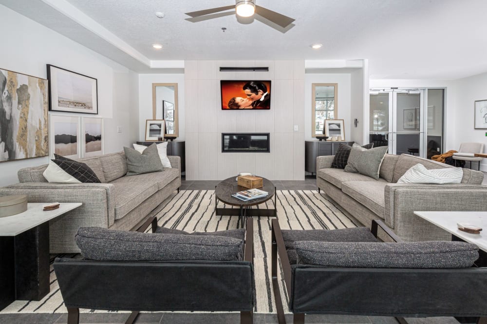 Clubhouse lounge at The Hardison in Salt Lake City, Utah