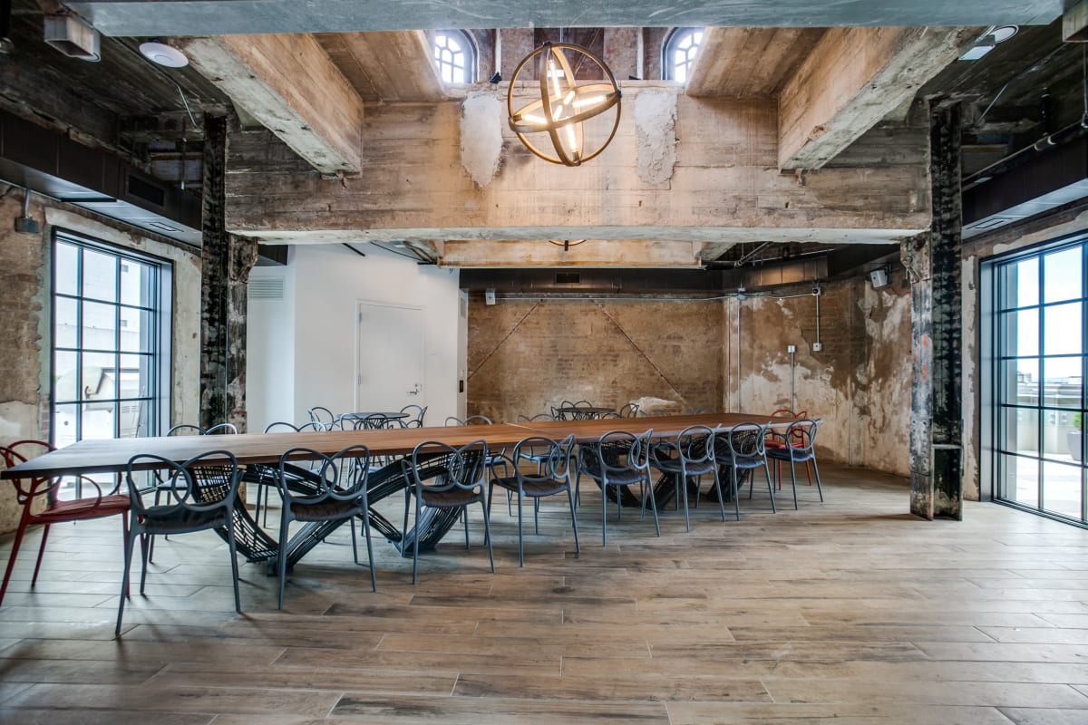 Conference table at The Drakestone in Dallas, Texas