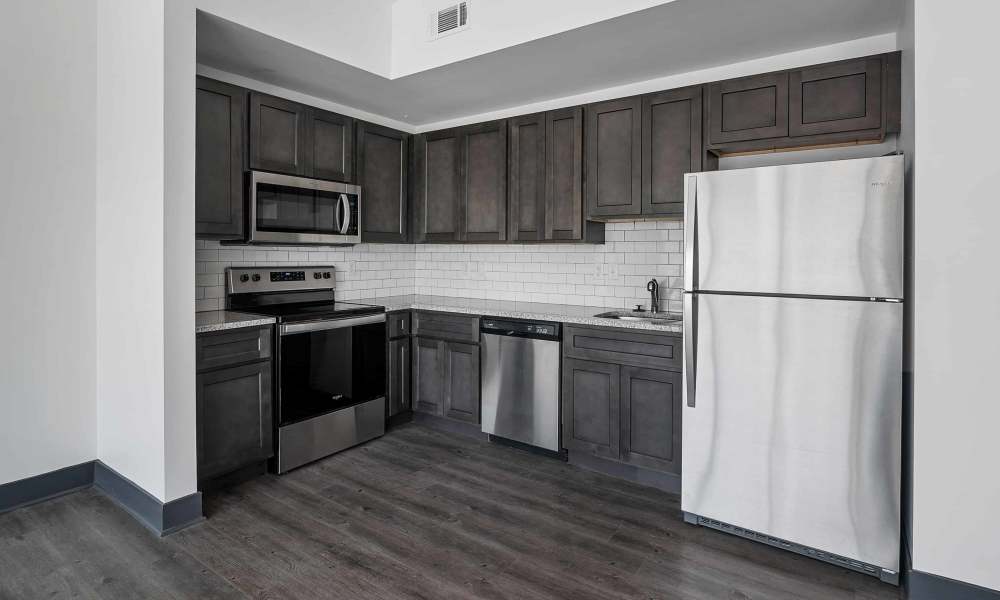 Kitchen at The Lofts at the Municipal in Lafayette, Louisiana