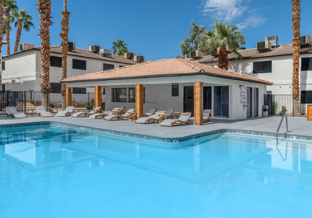 Sparkling swimming pool at Tides on Palm in Las Vegas, Nevada