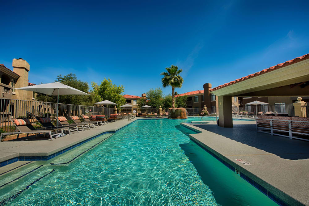 Sparkling pool at The Ventura in Chandler, Arizona