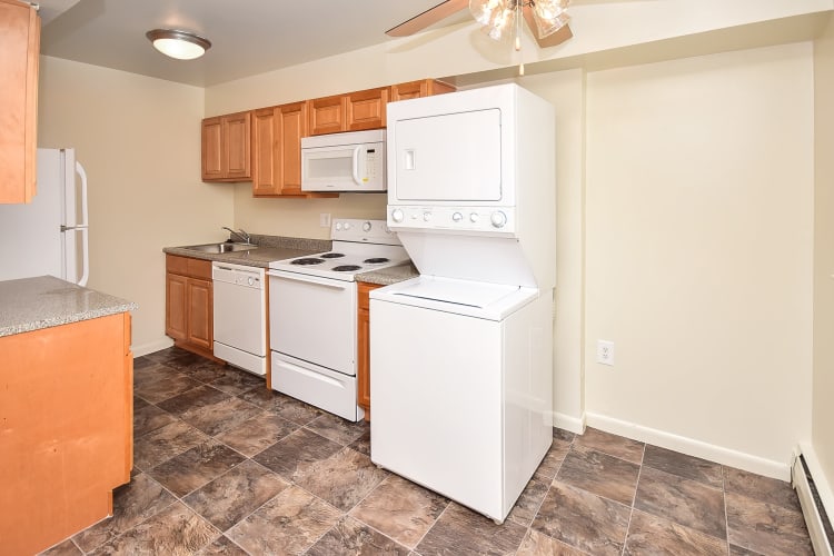 Enjoy apartments with a naturally well-lit kitchen at Warwick Terrace Apartment Homes
