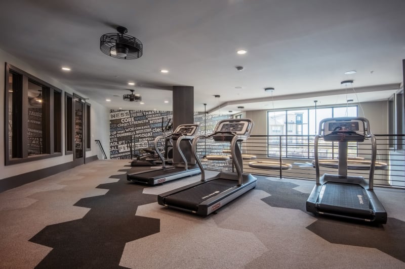 Full state of the art fitness area for residents at Domain at Founders Parc in Euless, Texas