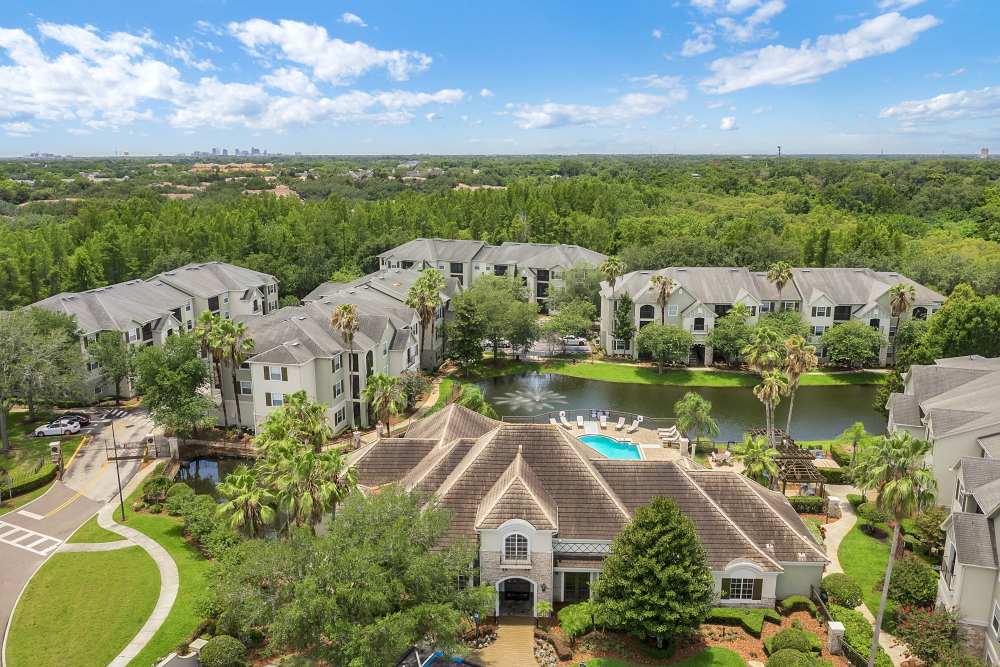 Aerial view of the community at Dawson in Orlando, Florida
