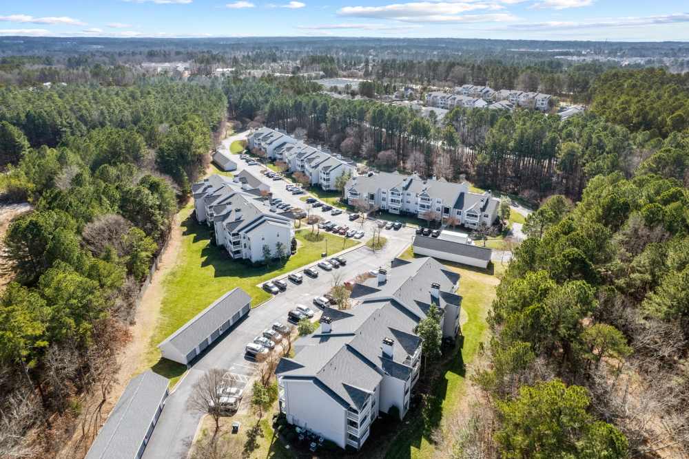 Aerial view of The Waterford in Morrisville, North Carolina