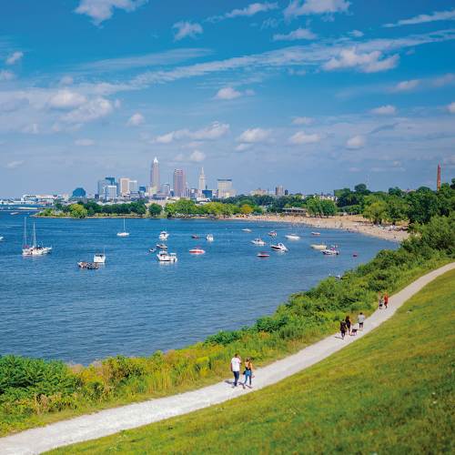 Lake view at 12000 Edgewater in Lakewood, Ohio