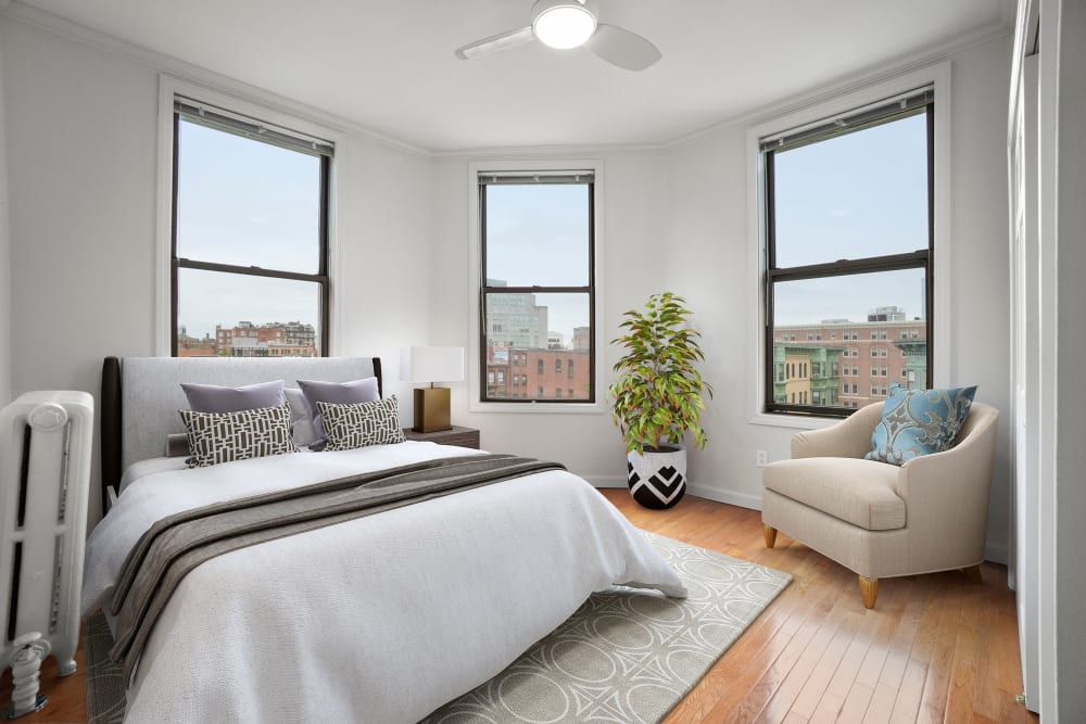 Bedroom at Burbank Apartments in Boston, Massachusetts