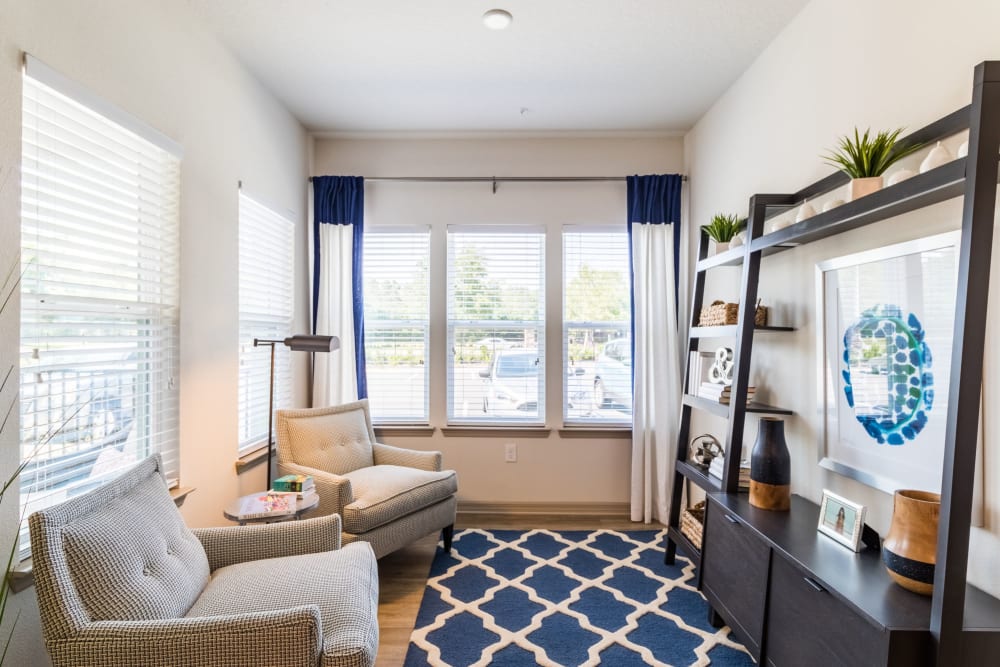 Seating nook at Lakeline at Bartram Park in Jacksonville, Florida