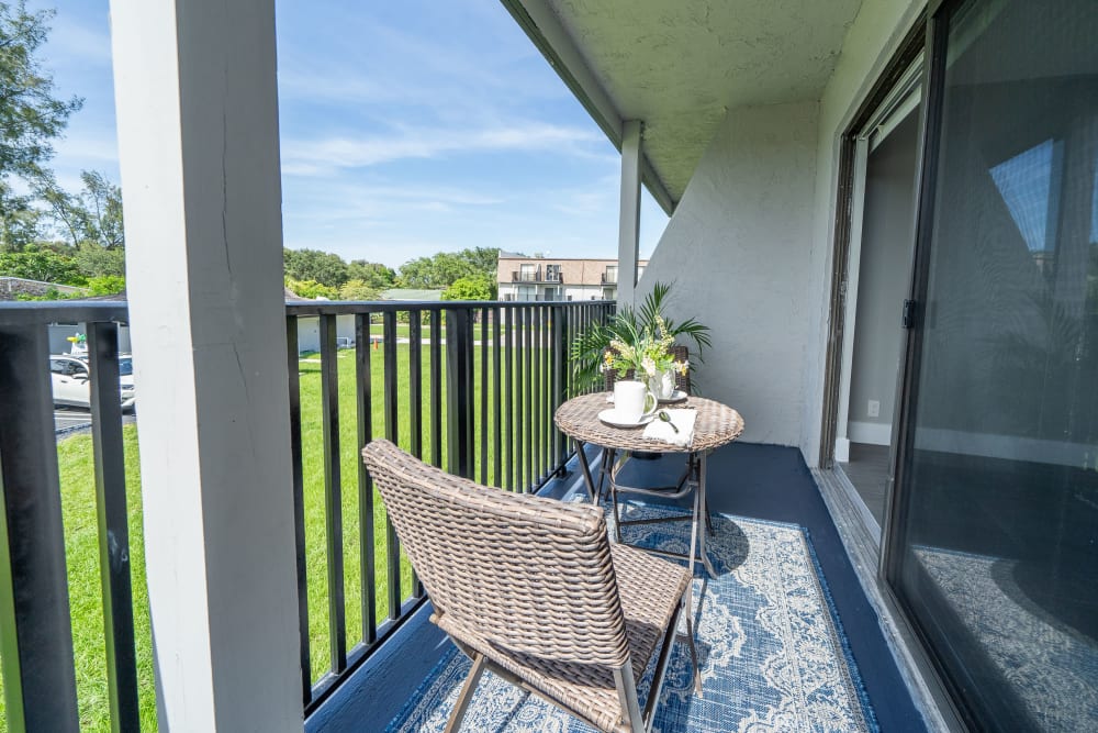 Balcony with a view at Piper Village West in West Palm Beach, Florida
