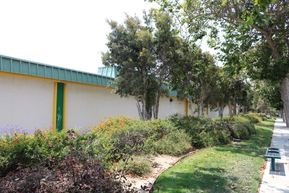 Landscaped grounds at Channel Islands Self Storage in Port Hueneme, California