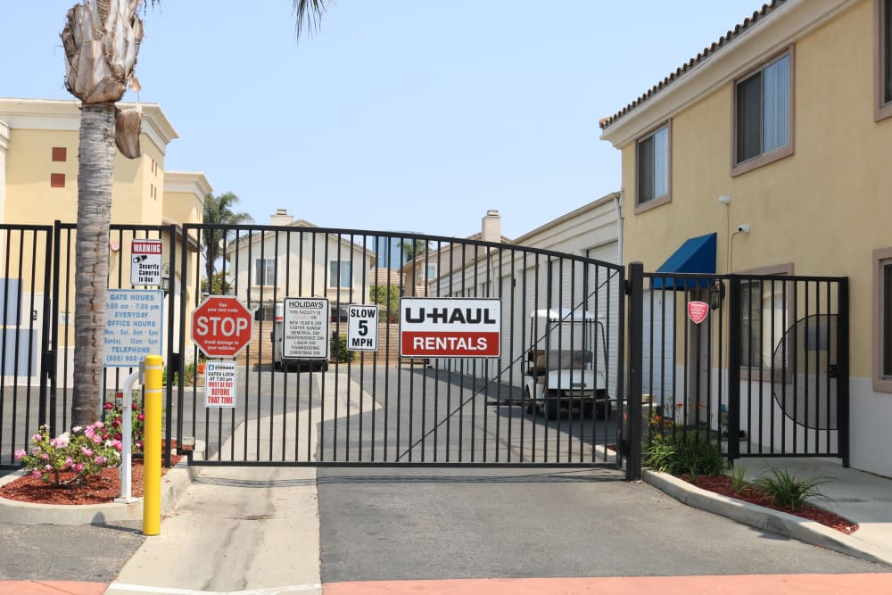 Gated facility at Golden State Storage - Carriage Square in Oxnard, California