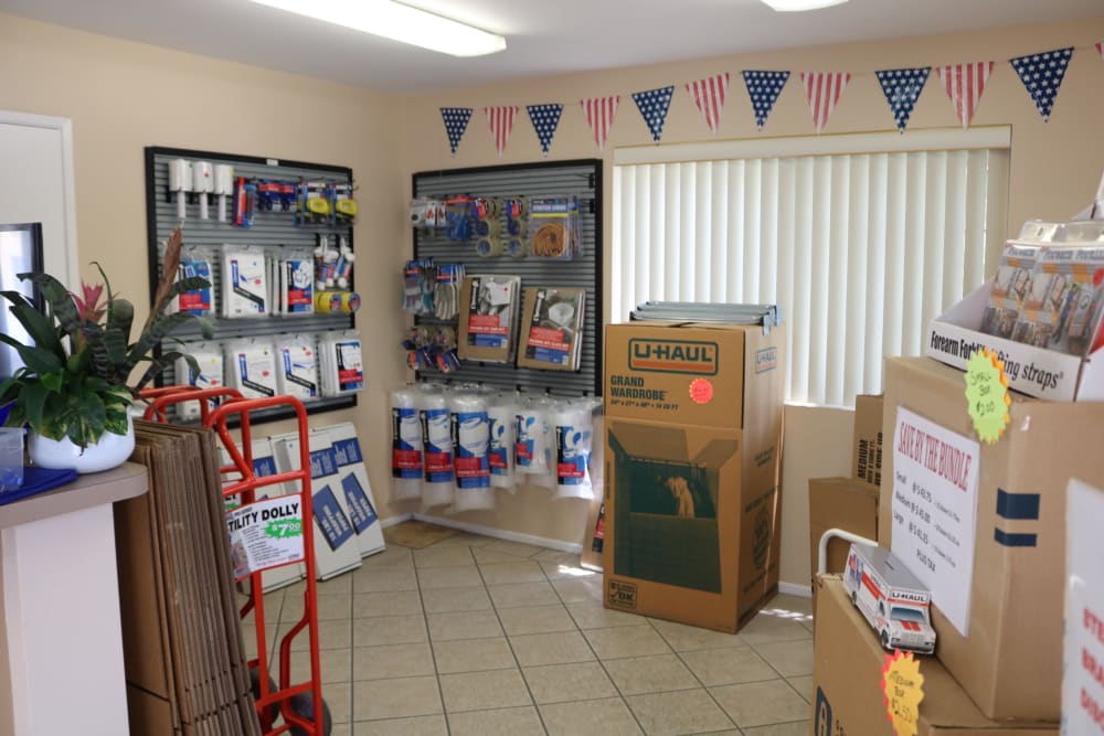 Moving supplies available from Golden State Storage - Carriage Square in Oxnard, California