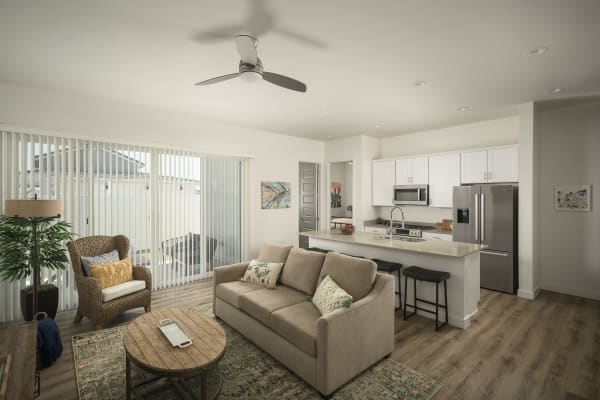 Luxury kitchen in two bedroom floor plan at Arrebol Villas in Goodyear, Arizona