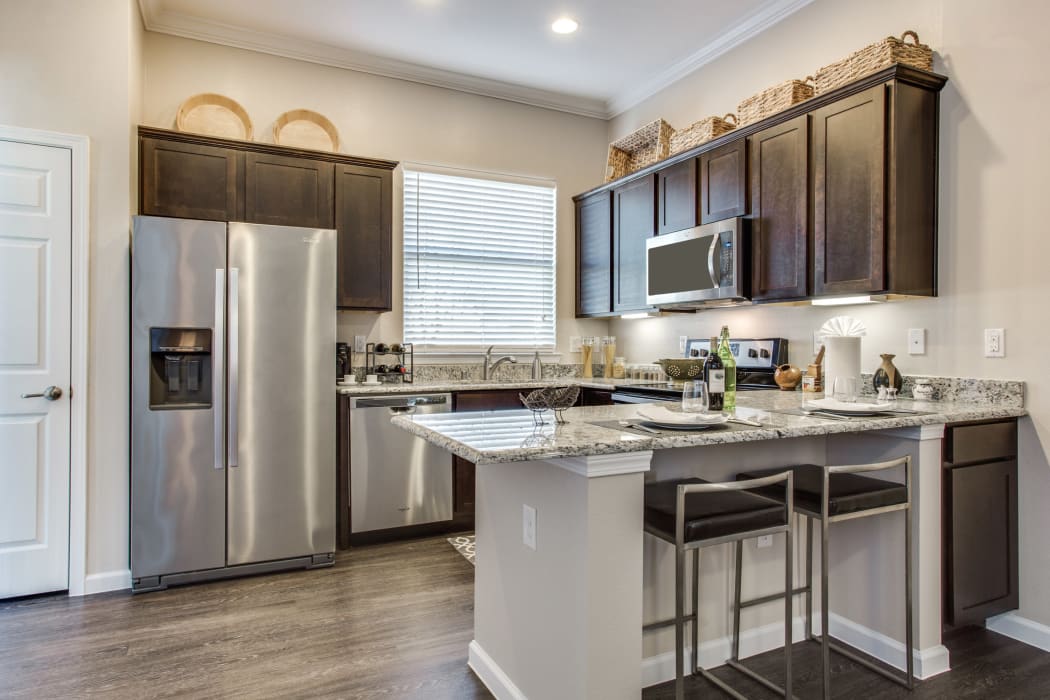 Model kitchen at Avilla Premier in Plano, Texas