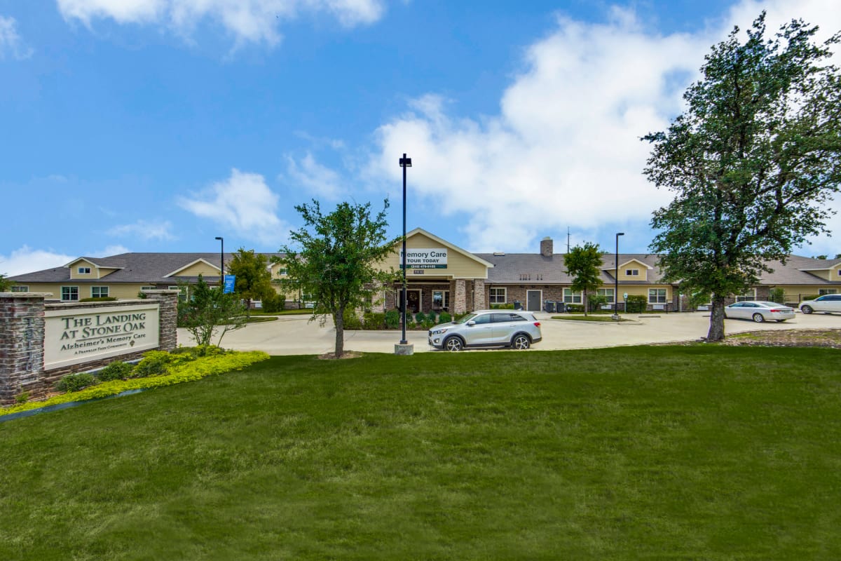 Exterior of The Landing at Stone Oak Memory Care in San Antonio, Texas