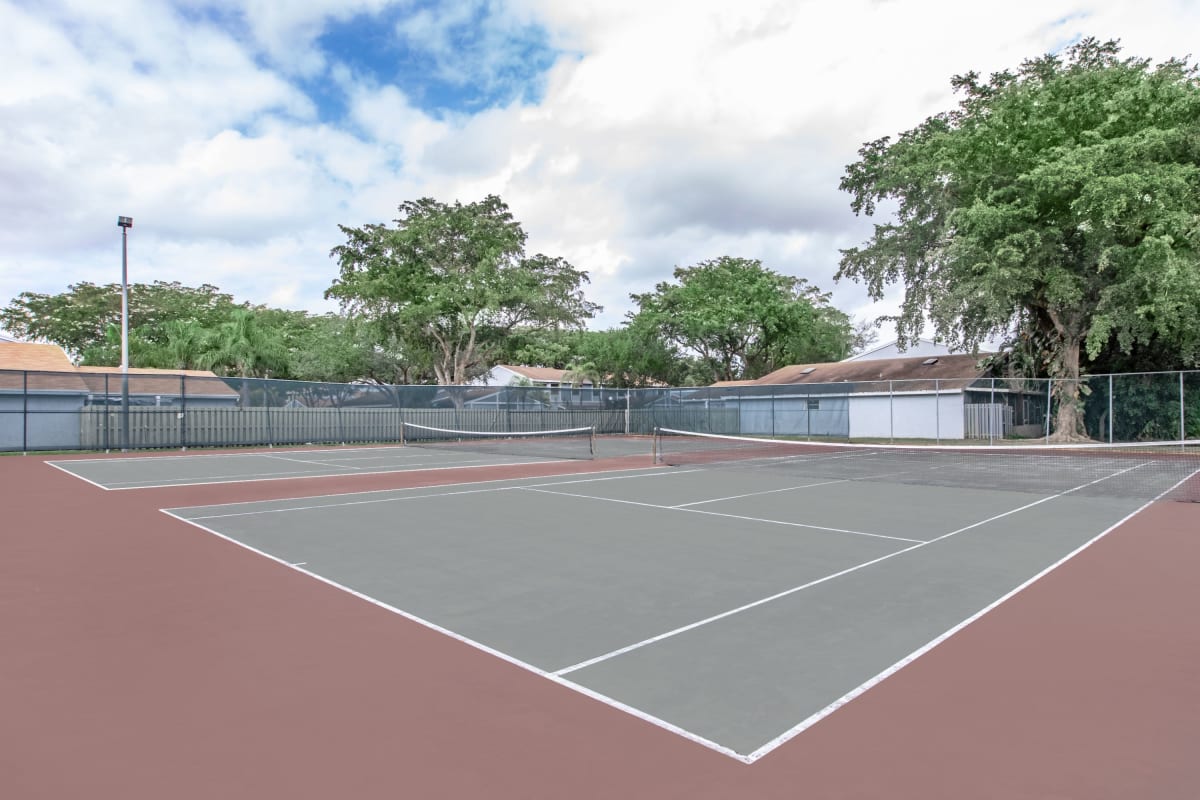 Tennis court at Sunrise on the Green in Sunrise, Florida