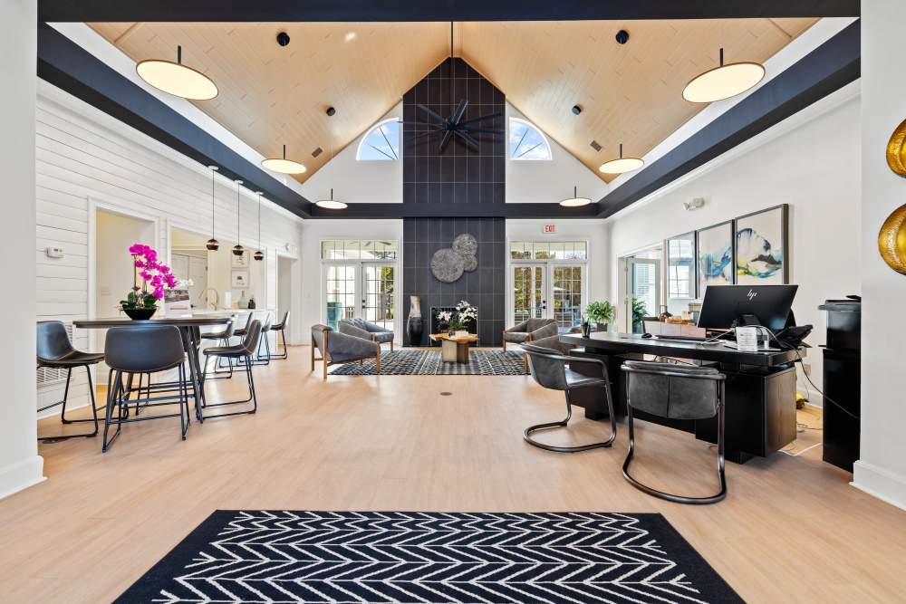 Luxury clubhouse at The Waterford in Morrisville, North Carolina