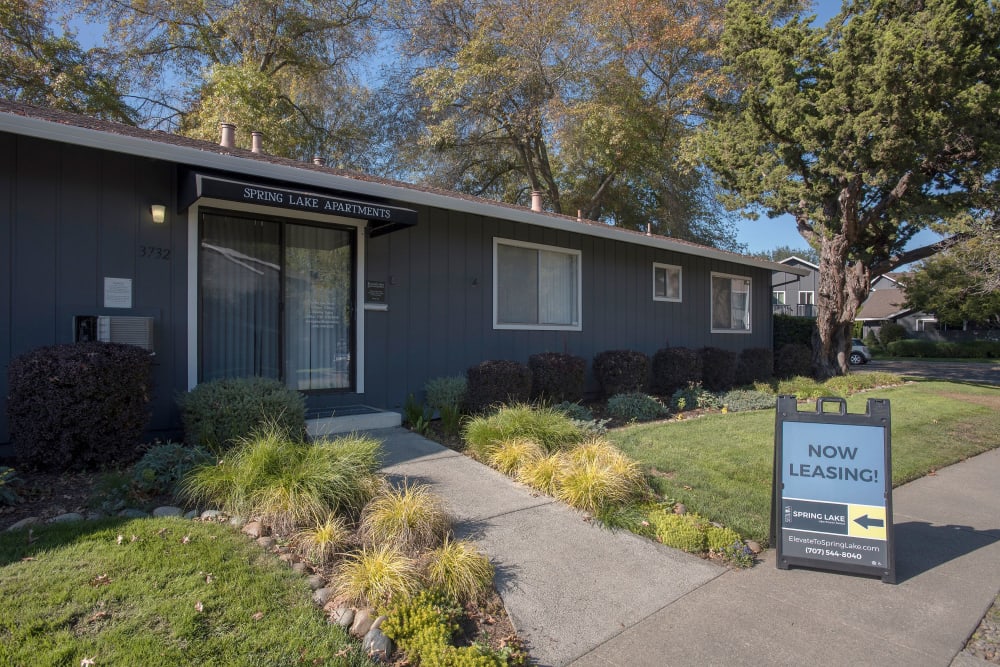 Fitness center entrance at Spring Lake Apartment Homes in Santa Rosa, California