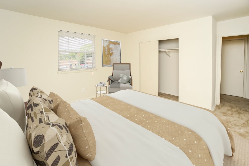 Spacious Bedroom at Burnt Mill Apartment Homes in Voorhees, New Jersey