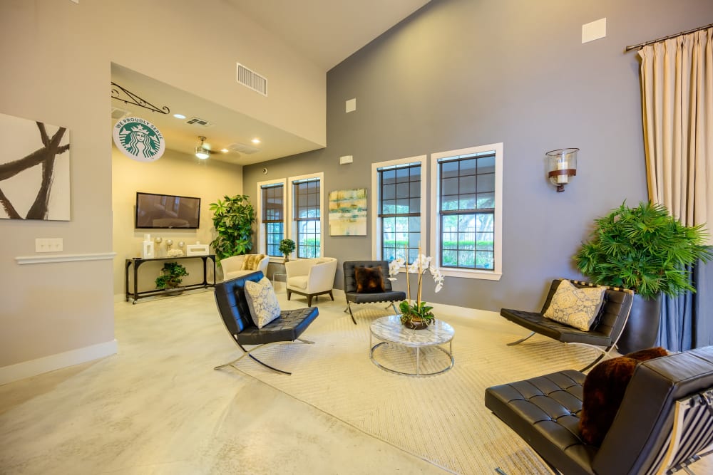 Clubhouse with amenities poolside at Verandas at Shavano in San Antonio, Texas