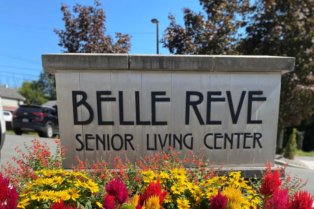 signage outside of Belle Reve Senior Living in Milford, Pennsylvania