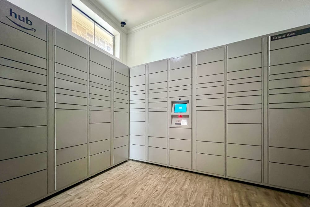 Package lockers for your convenience at Broadstone Grand Avenue in Pflugerville, Texas