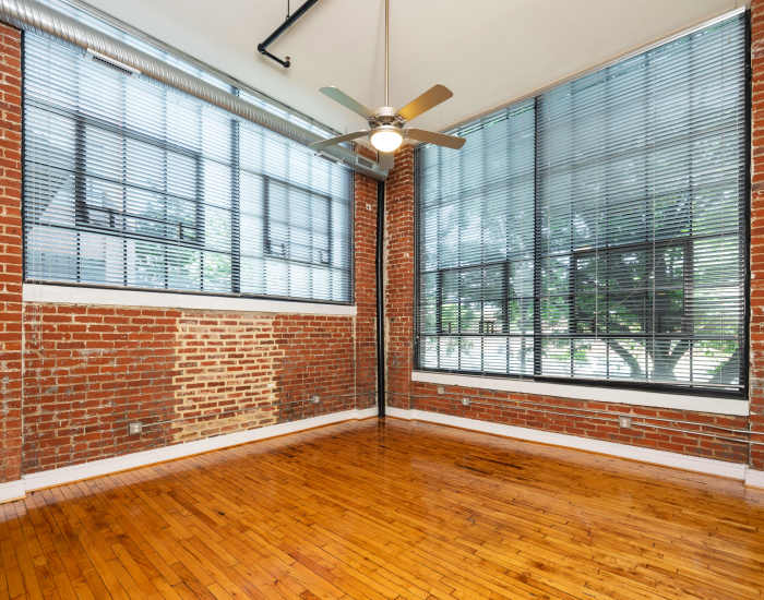 An upgraded apartment kitchen at The Cotton Mill Lofts in Roanoke, Virginia