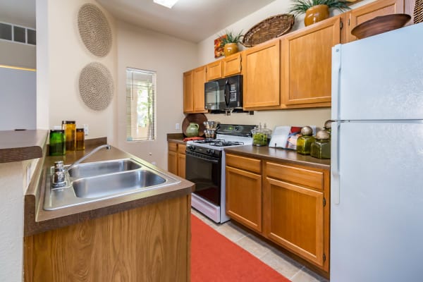 Lovely model kitchen at San Miguel del Bosque in Albuquerque, New Mexico