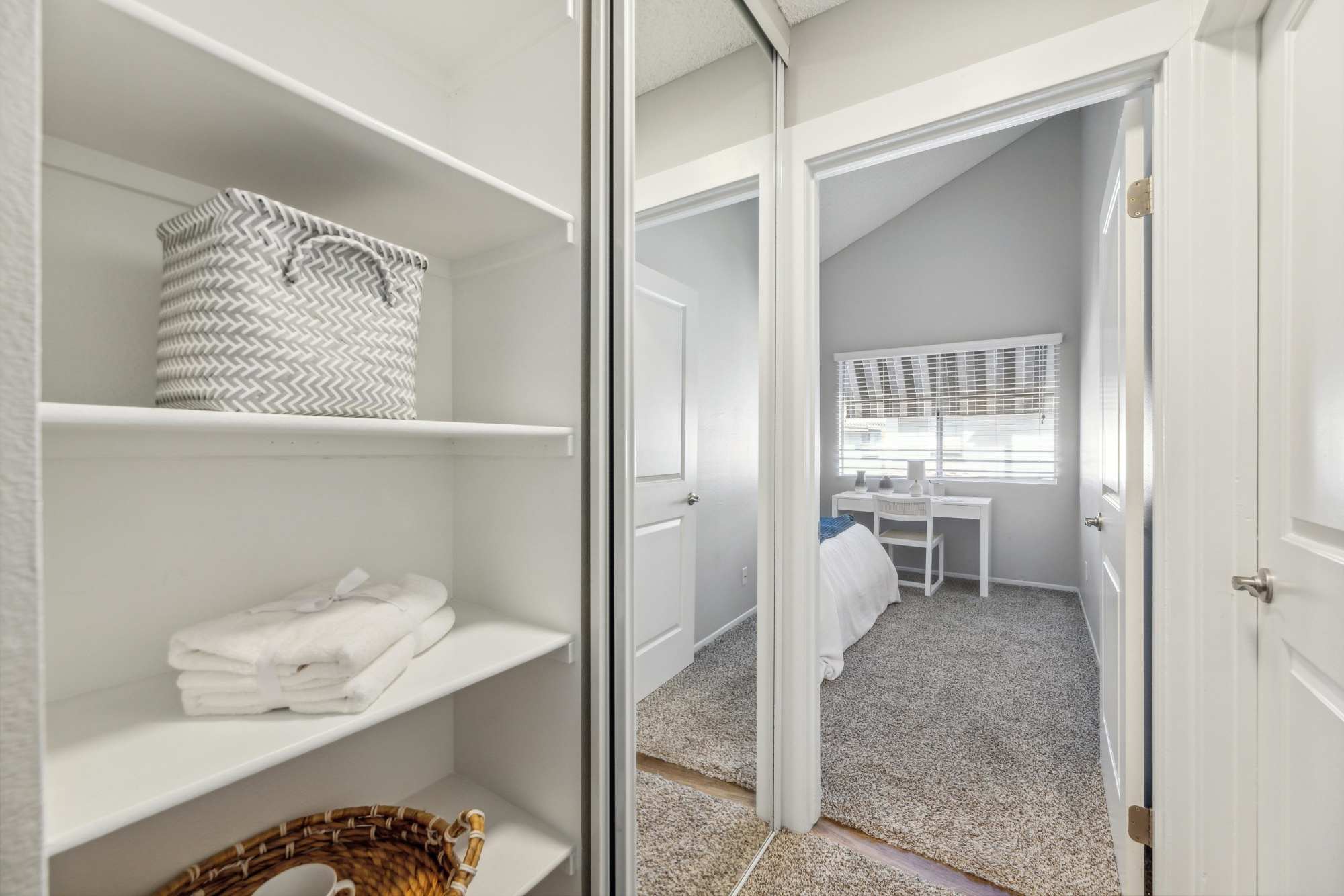 Walk-In Closet and Storage Space at Portofino Townhomes in Wilmington, California