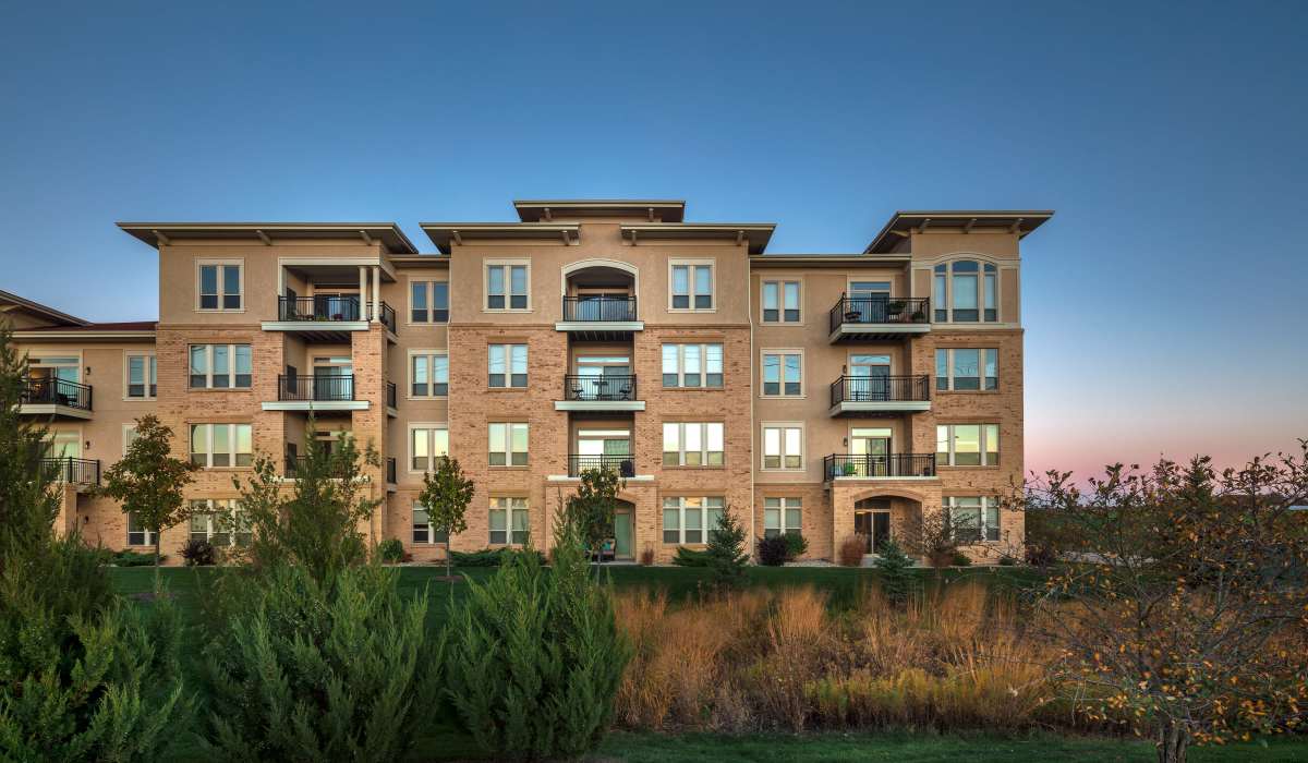 Exterior view of apartment at The Tuscany On Pleasant View in Madison, Wisconsin