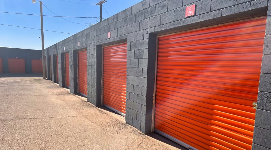 Exterior of outdoor units at KO Storage in Midland, Texas