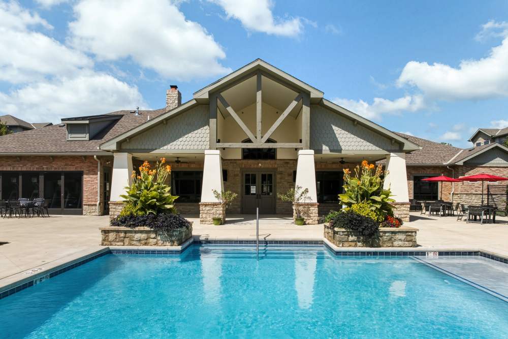 Beautiful pool at Boulders at Overland Park Apartments in Overland Park, KS