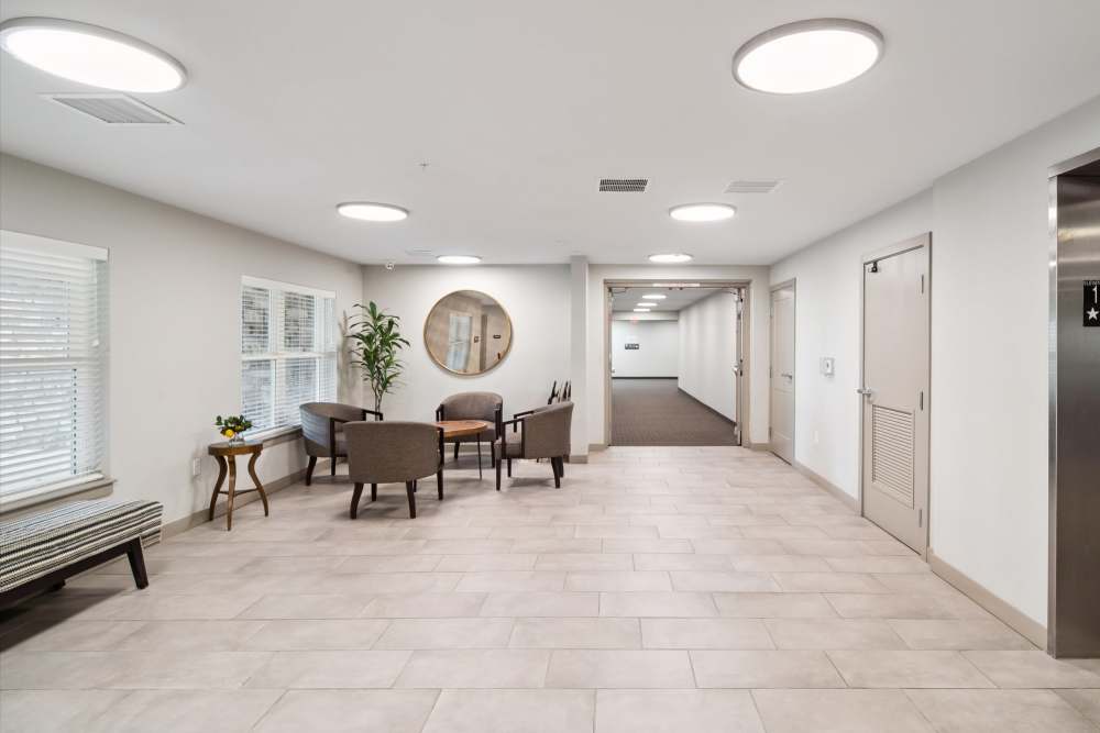 Lobby area at Villas At Mesa Ridge in Fountain,Colorado