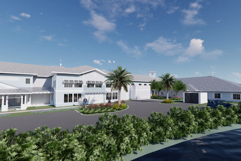 Exterior rendering of The Meridian at Punta Gorda Isles in Punta Gorda, Florida