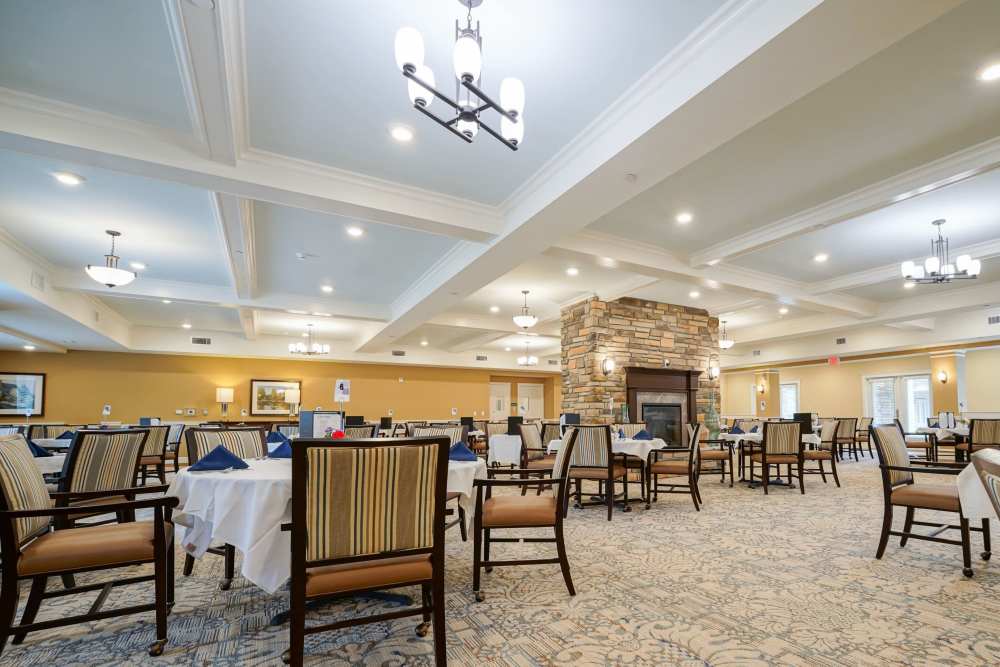 Dining room at Harmony at Greensboro in Greensboro, North Carolina