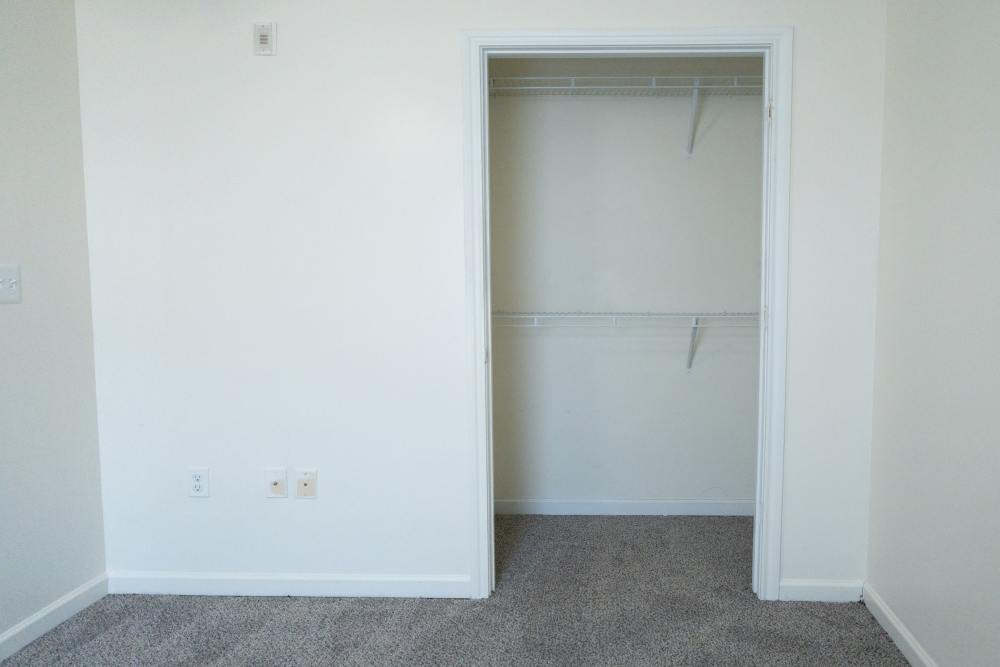 A walk-in closet at Fairway Breeze in El Reno. OK