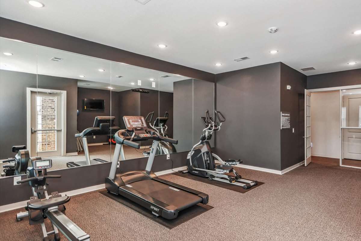 Community fitnness center at Flats at Mount Zion in Stockbridge, Georgia