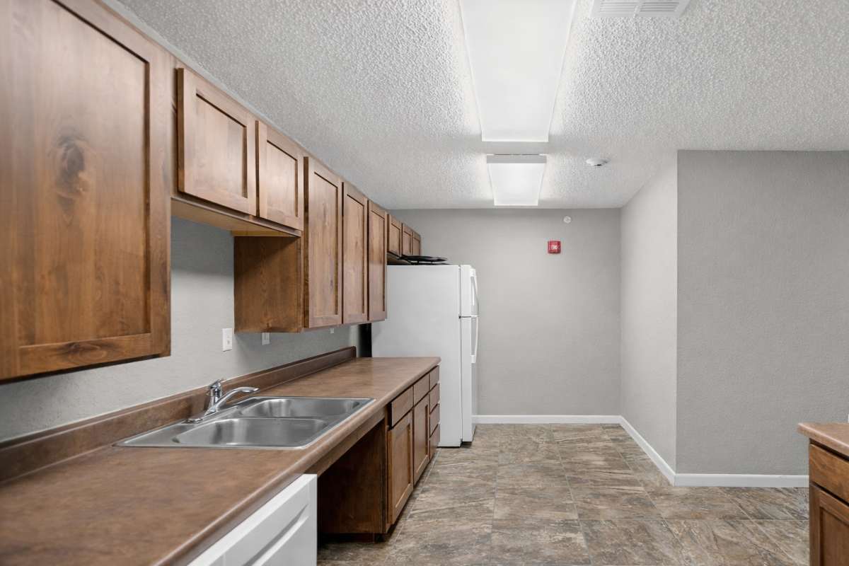 Spacious kitchen at Birchwood Villas in Manhattan, Kansas