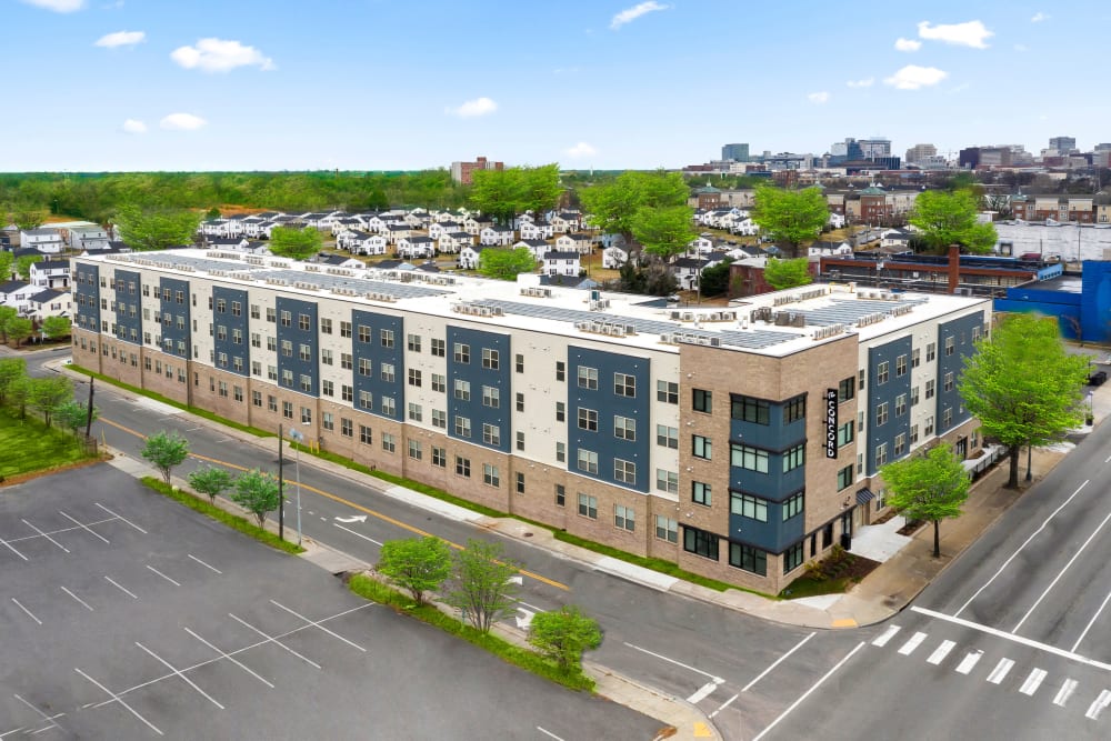 Aerial view of The Concord Northside in Richmond, Virginia