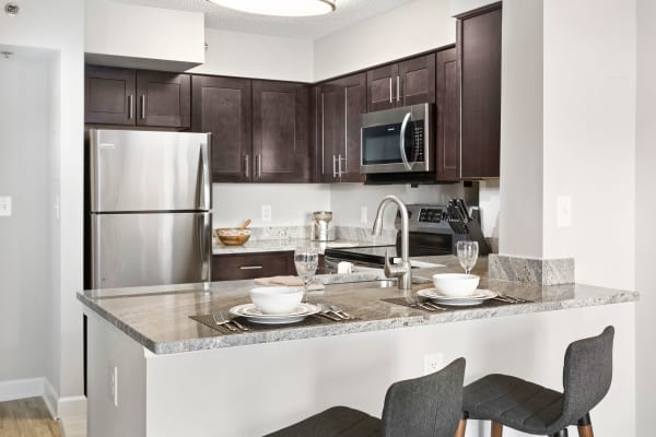 New renovated kitchen at Alexander House in Silver Spring, Maryland